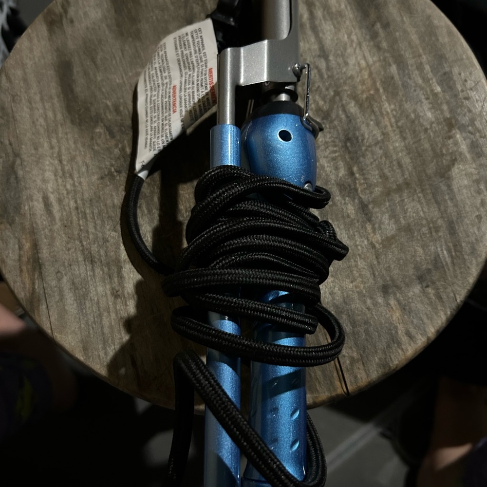 Blue Trekking Pole with Black Cord